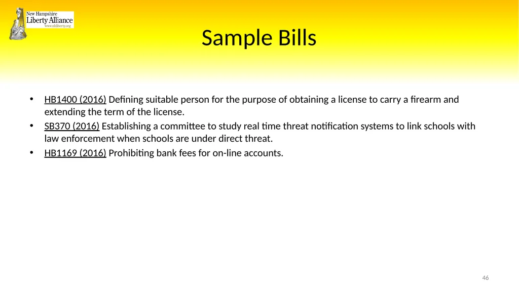 New Hampshire Liberty Alliance Bill Review - slide 46 of 51