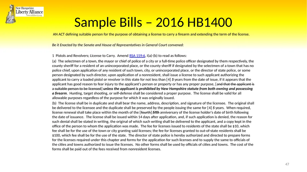 New Hampshire Liberty Alliance Bill Review - slide 47 of 51