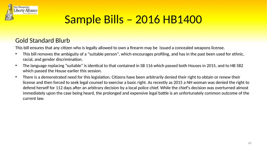 New Hampshire Liberty Alliance Bill Review - slide 49 of 51