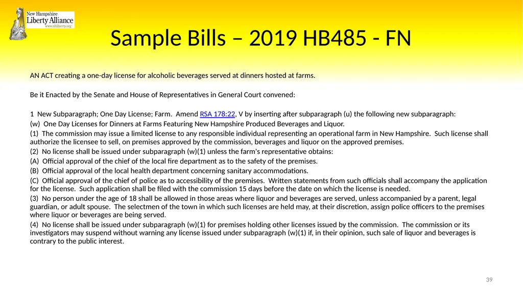 New Hampshire Liberty Alliance Bill Review - slide 39 of 51