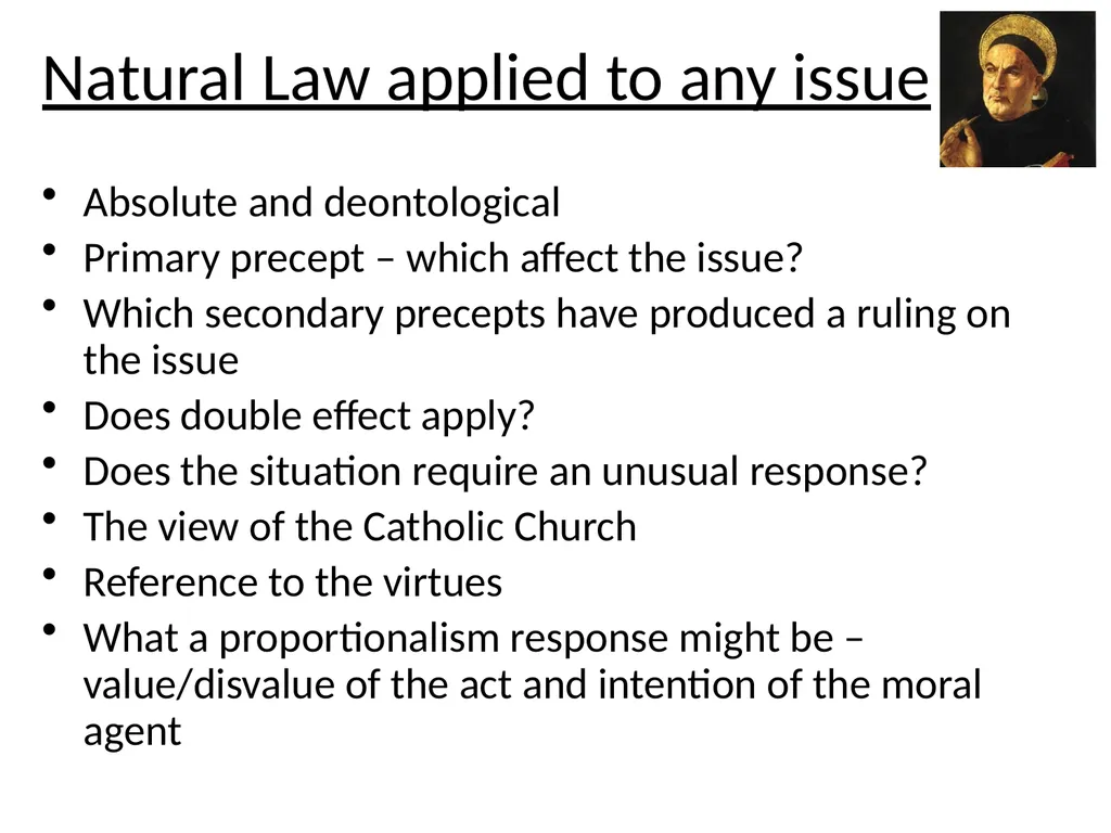 Applied Ethics – Theft and Lying Natural Law - slide 2 of 12