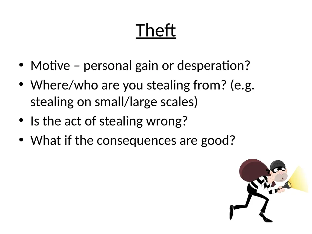 Applied Ethics – Theft and Lying Natural Law - slide 5 of 12