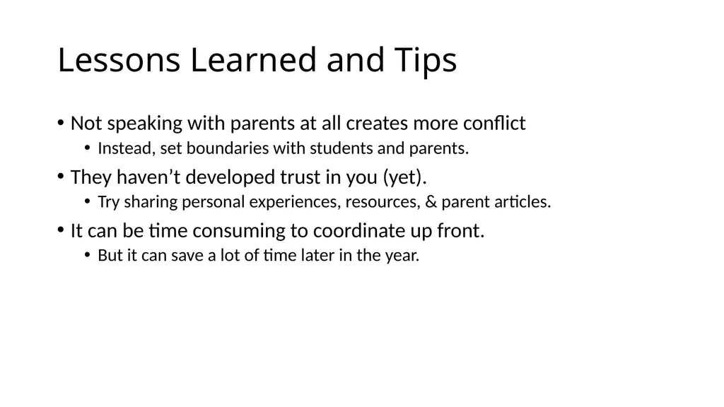 The Parent Transition Addressing the shift in - slide 24 of 28