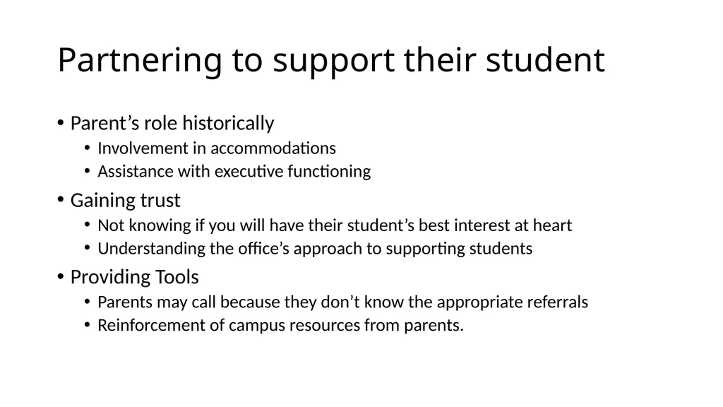 The Parent Transition Addressing the shift in - slide 18 of 28