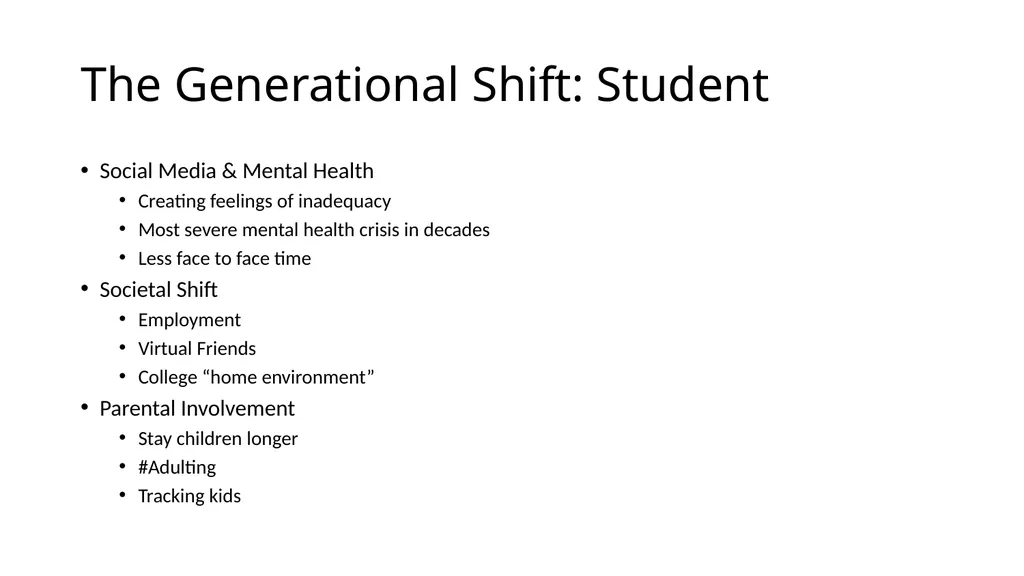 The Parent Transition Addressing the shift in - slide 6 of 28