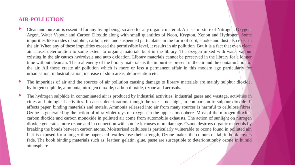 MLIS/1/CT/02 Unit 3: Hazards to Library Materials - slide 9 of 29