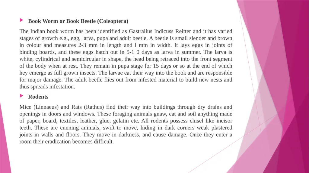 MLIS/1/CT/02 Unit 3: Hazards to Library Materials - slide 15 of 29