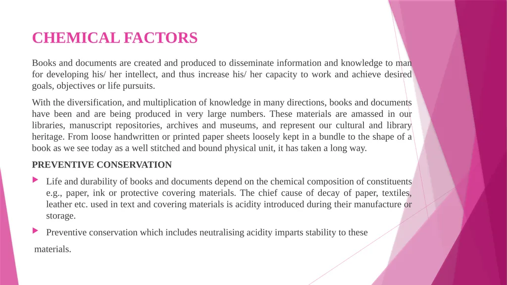 MLIS/1/CT/02 Unit 3: Hazards to Library Materials - slide 18 of 29