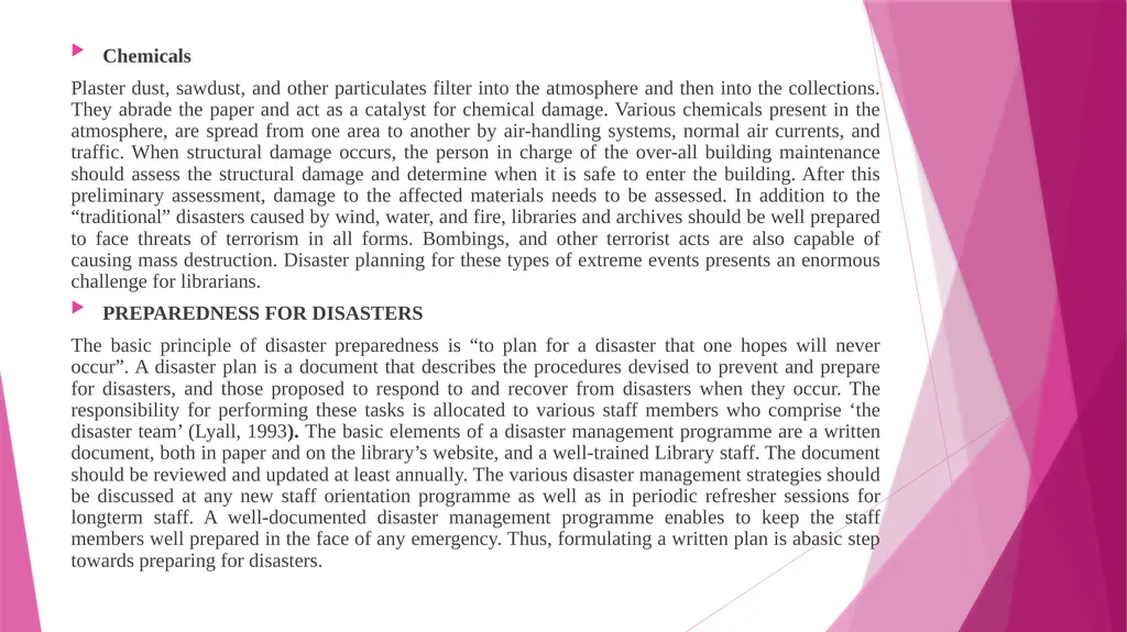 MLIS/1/CT/02 Unit 3: Hazards to Library Materials - slide 27 of 29