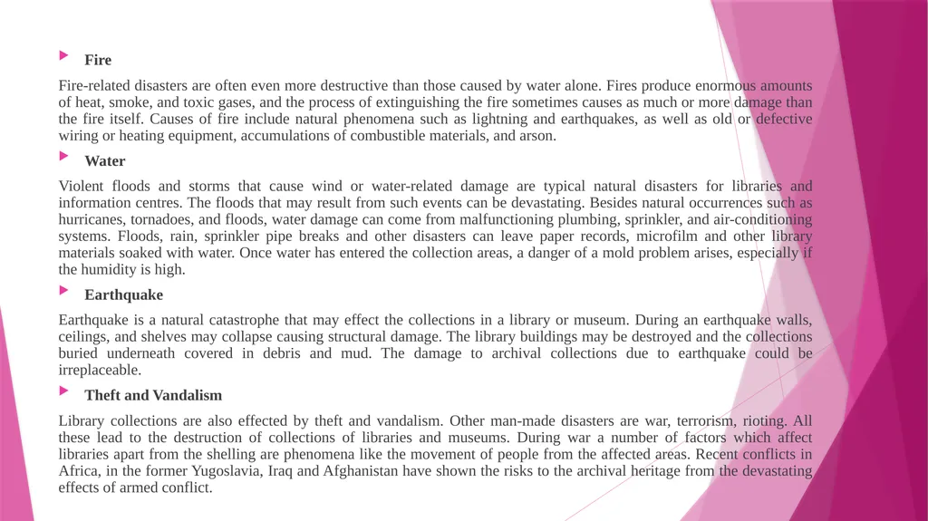 MLIS/1/CT/02 Unit 3: Hazards to Library Materials - slide 26 of 29