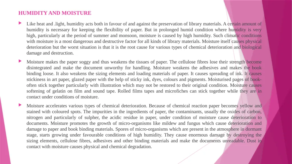MLIS/1/CT/02 Unit 3: Hazards to Library Materials - slide 5 of 29