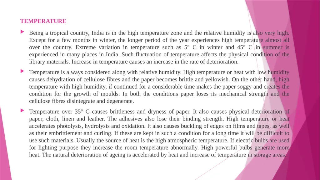 MLIS/1/CT/02 Unit 3: Hazards to Library Materials - slide 3 of 29