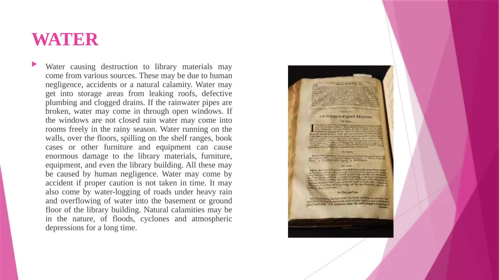 MLIS/1/CT/02 Unit 3: Hazards to Library Materials - slide 6 of 29