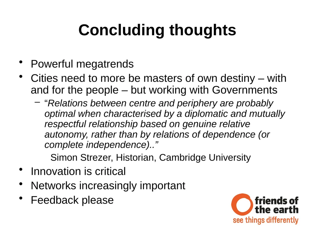 Cities – the age of austerity, megatrends and - slide 12 of 12