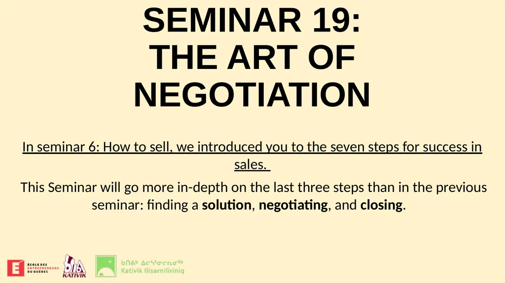 Entrepreneur Local Learning Centers SEMINAR 19: - slide 2 of 17