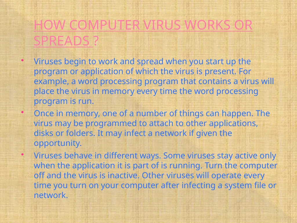 COMPUTER VIRUS PREPARED BY RAHUL SHUKLA ASHISH - slide 10 of 20