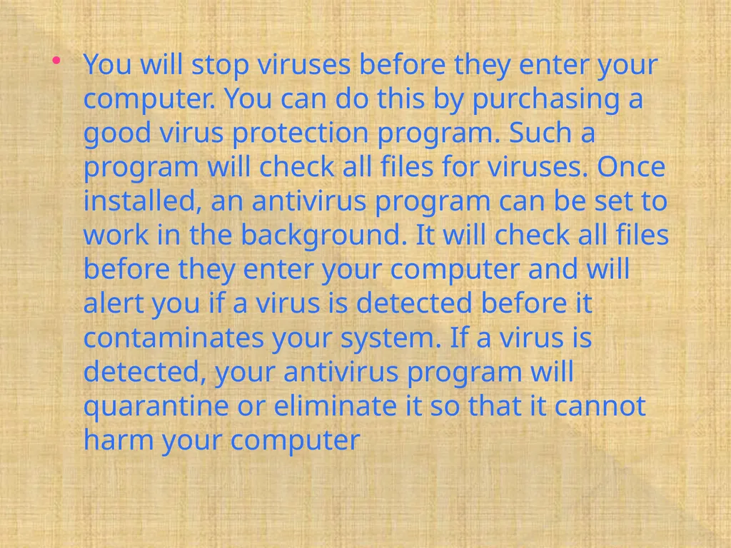 COMPUTER VIRUS PREPARED BY RAHUL SHUKLA ASHISH - slide 19 of 20