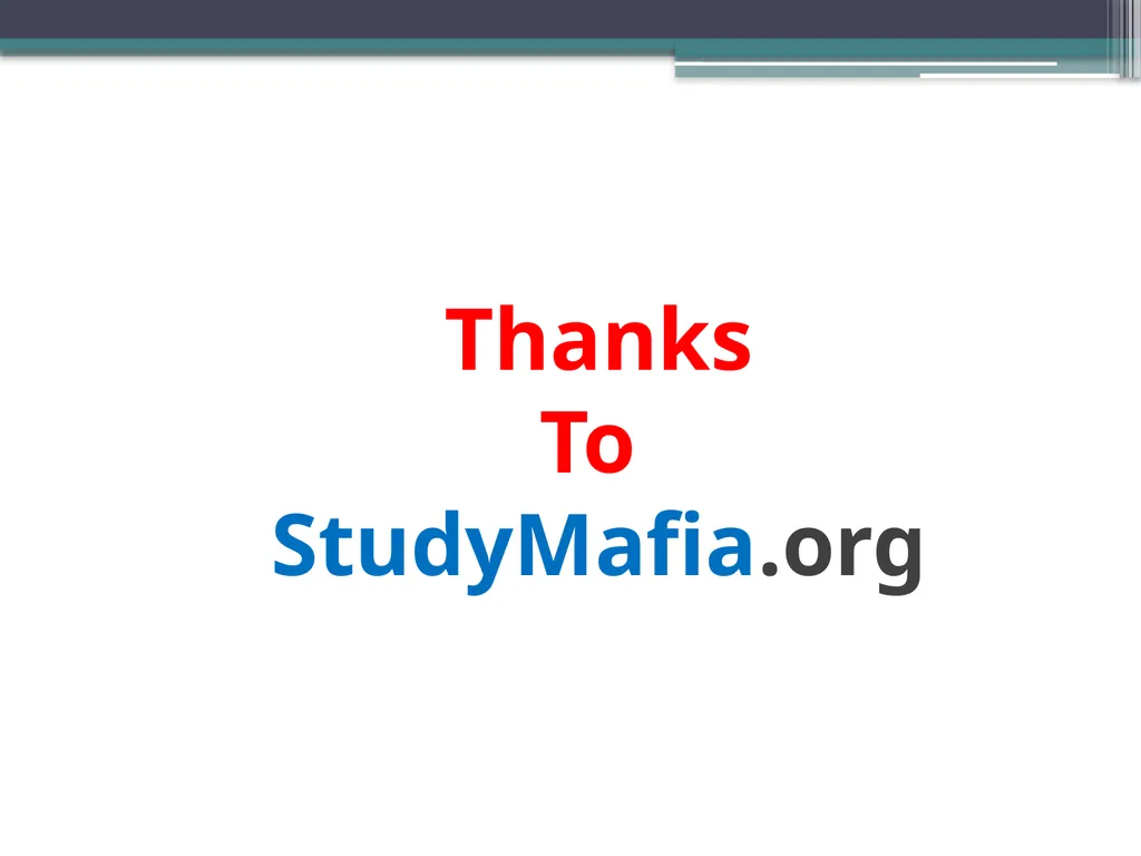 StudyMafia.Org Submitted To: Submitted By: - slide 18 of 18