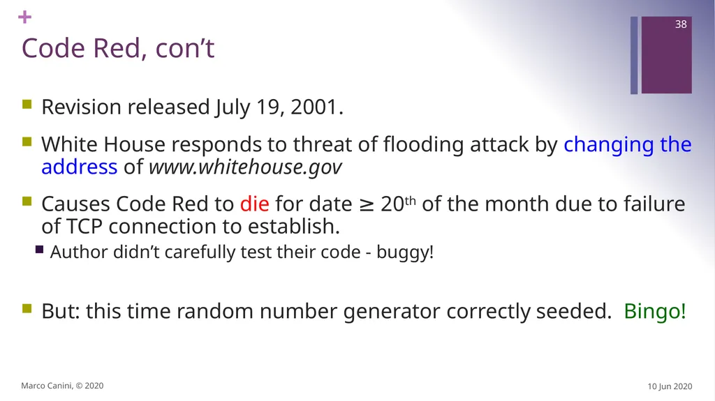 Malware CS230: COMPUTER SYSTEMS SECURITY (Summer - slide 38 of 54