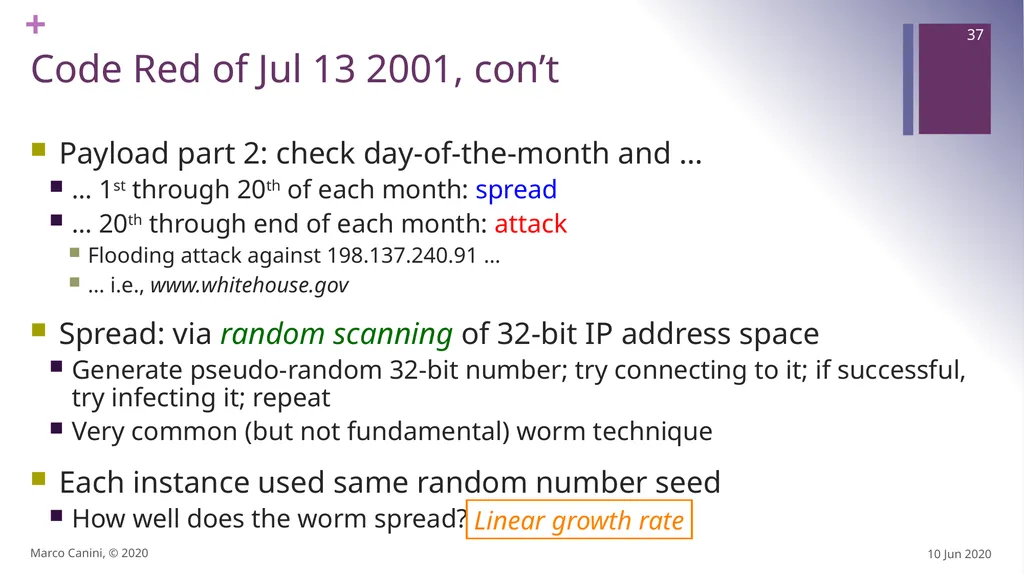 Malware CS230: COMPUTER SYSTEMS SECURITY (Summer - slide 37 of 54