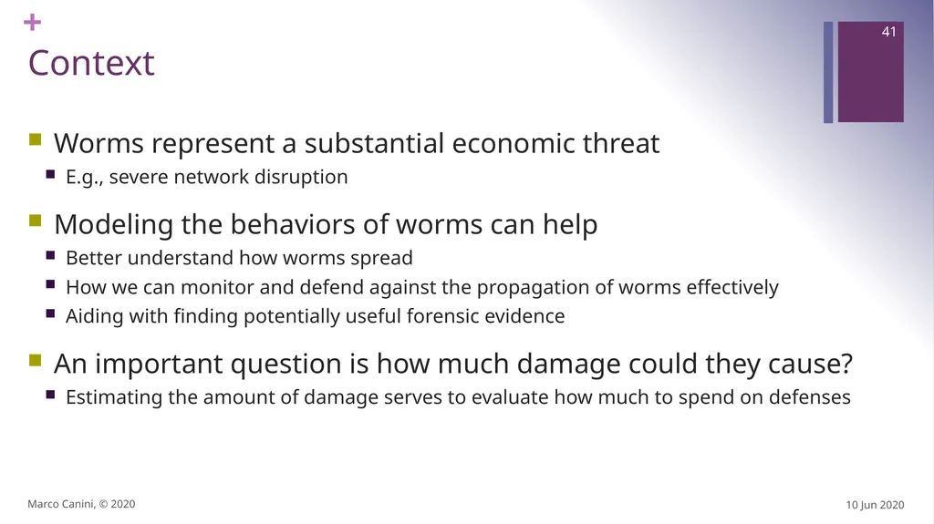 Malware CS230: COMPUTER SYSTEMS SECURITY (Summer - slide 41 of 54