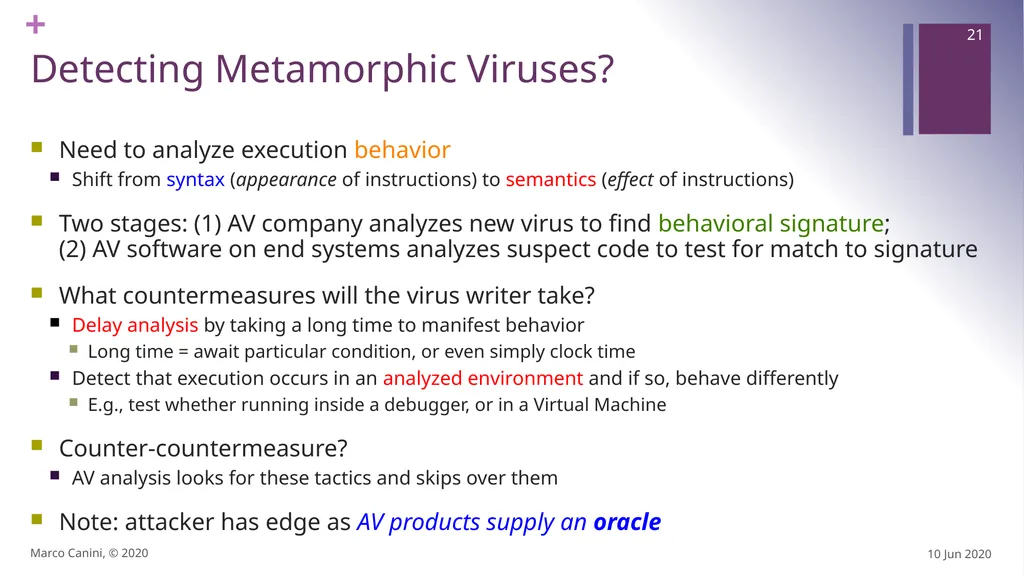 Malware CS230: COMPUTER SYSTEMS SECURITY (Summer - slide 21 of 54
