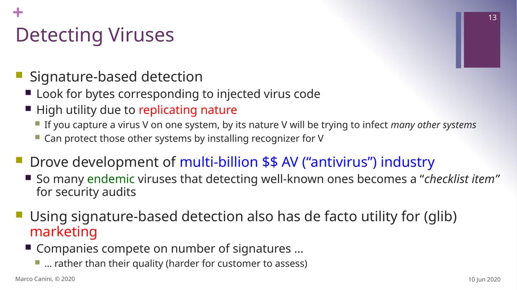 Malware CS230: COMPUTER SYSTEMS SECURITY (Summer - slide 13 of 54