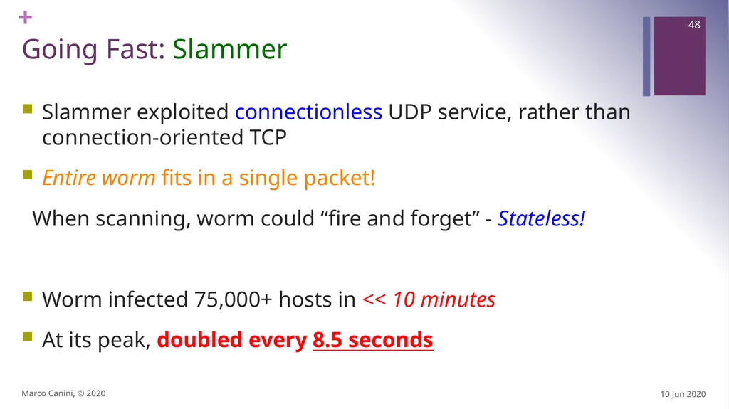 Malware CS230: COMPUTER SYSTEMS SECURITY (Summer - slide 48 of 54