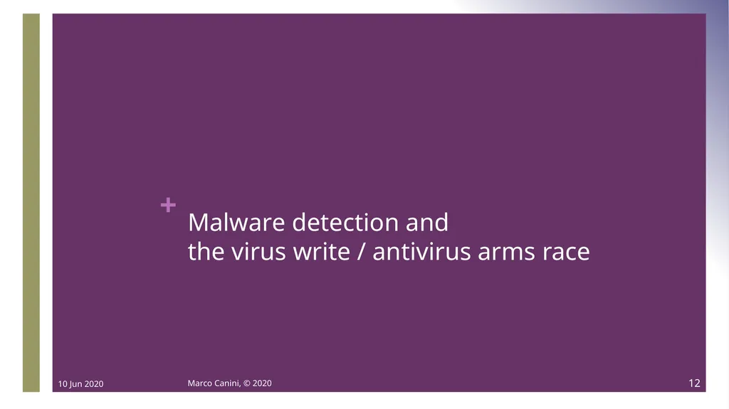 Malware CS230: COMPUTER SYSTEMS SECURITY (Summer - slide 12 of 54