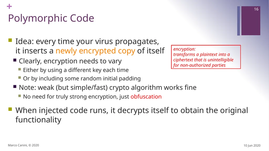 Malware CS230: COMPUTER SYSTEMS SECURITY (Summer - slide 16 of 54