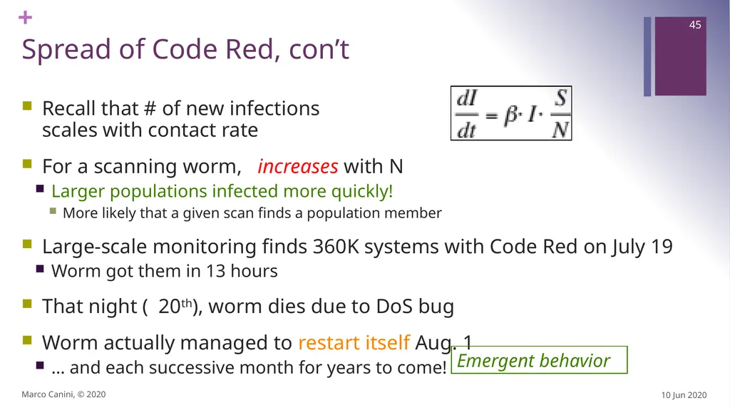 Malware CS230: COMPUTER SYSTEMS SECURITY (Summer - slide 45 of 54