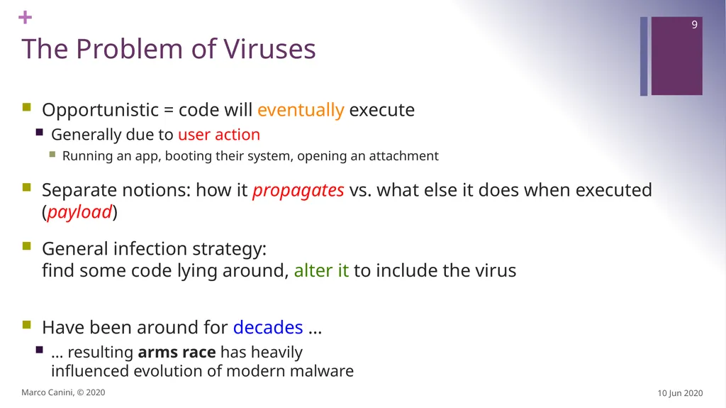 Malware CS230: COMPUTER SYSTEMS SECURITY (Summer - slide 9 of 54