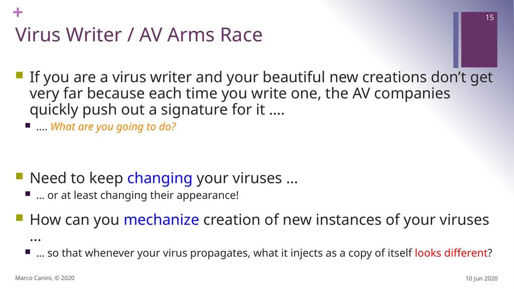 Malware CS230: COMPUTER SYSTEMS SECURITY (Summer - slide 15 of 54