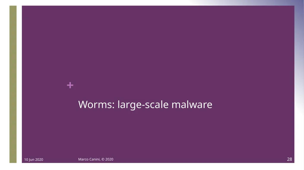 Malware CS230: COMPUTER SYSTEMS SECURITY (Summer - slide 28 of 54