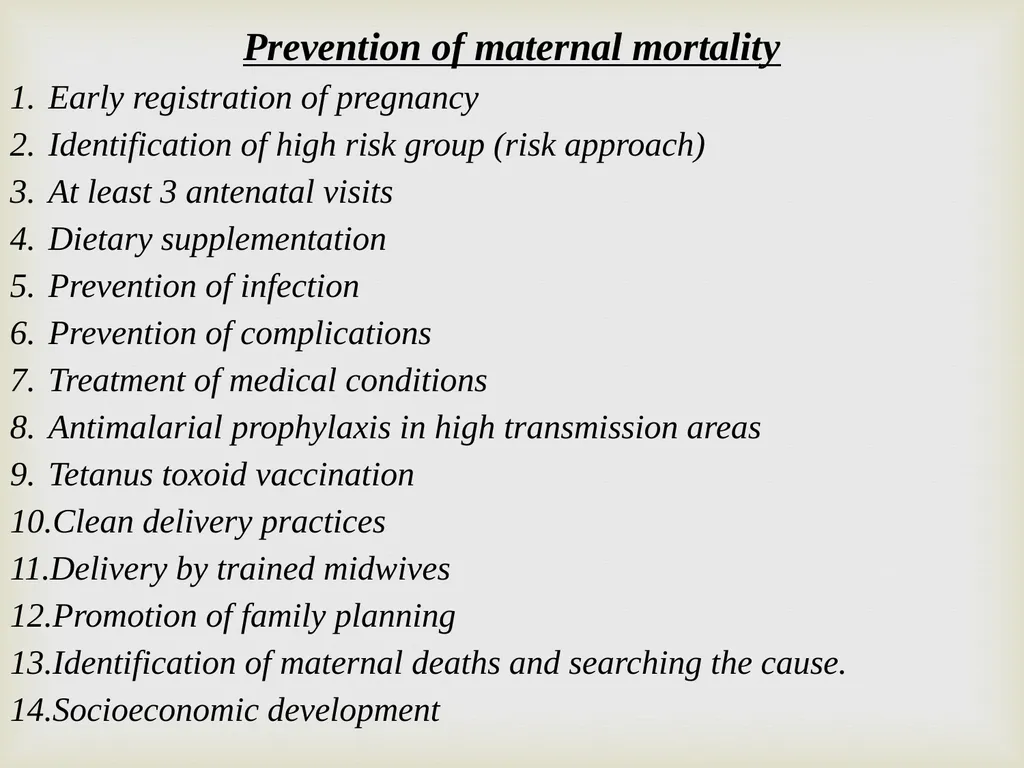 Maternal & Child Health Indicator Prof. Dr. Rabea - slide 12 of 31