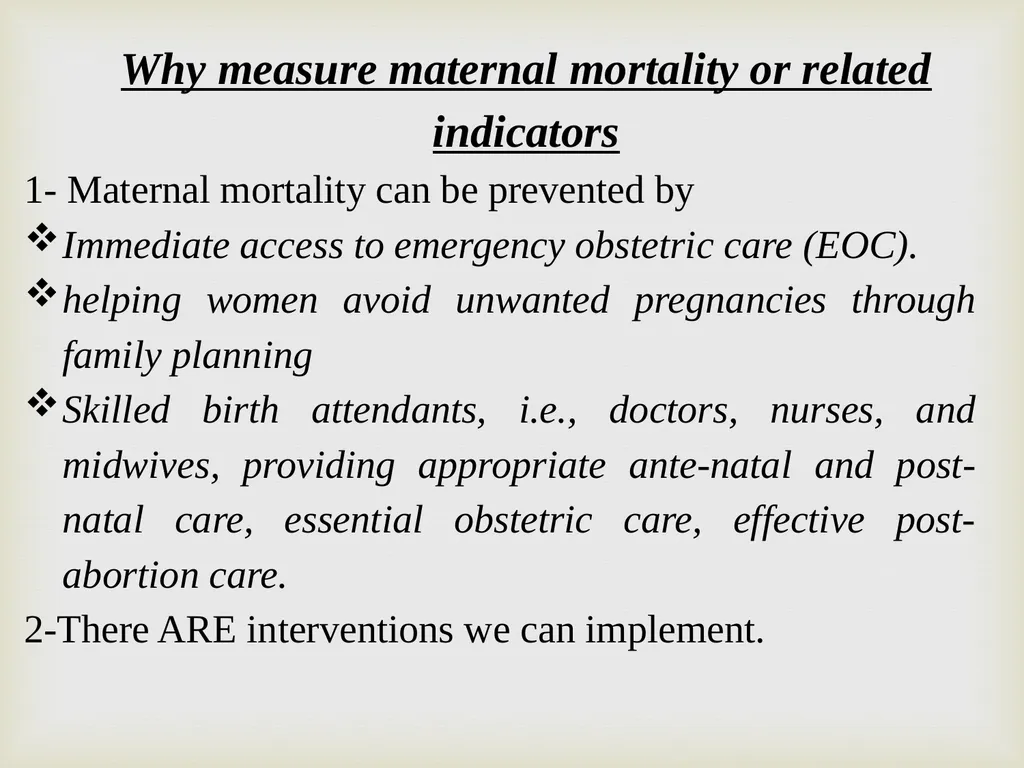 Maternal & Child Health Indicator Prof. Dr. Rabea - slide 13 of 31
