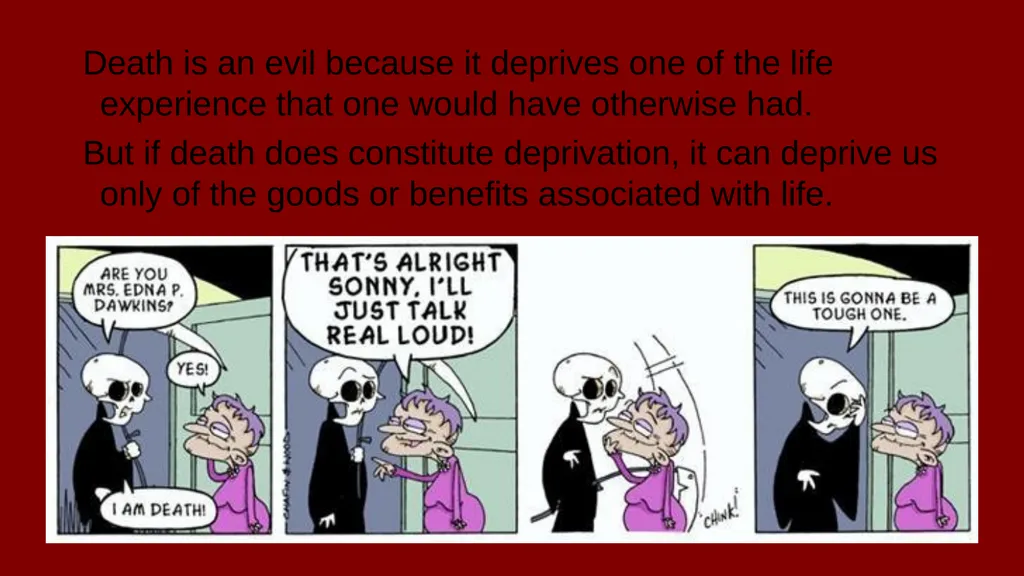 Death: A Propitious Misfortune William Ferraiolo - slide 8 of 16