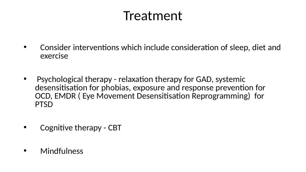 Anxiety disorder in older adults Tier 3 Anxiety - slide 14 of 17
