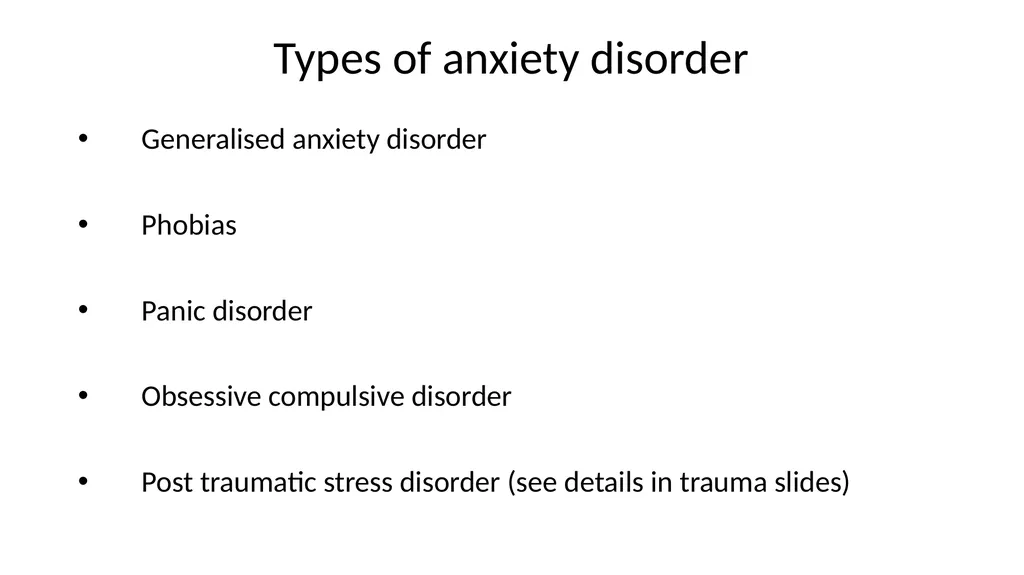 Anxiety disorder in older adults Tier 3 Anxiety - slide 5 of 17