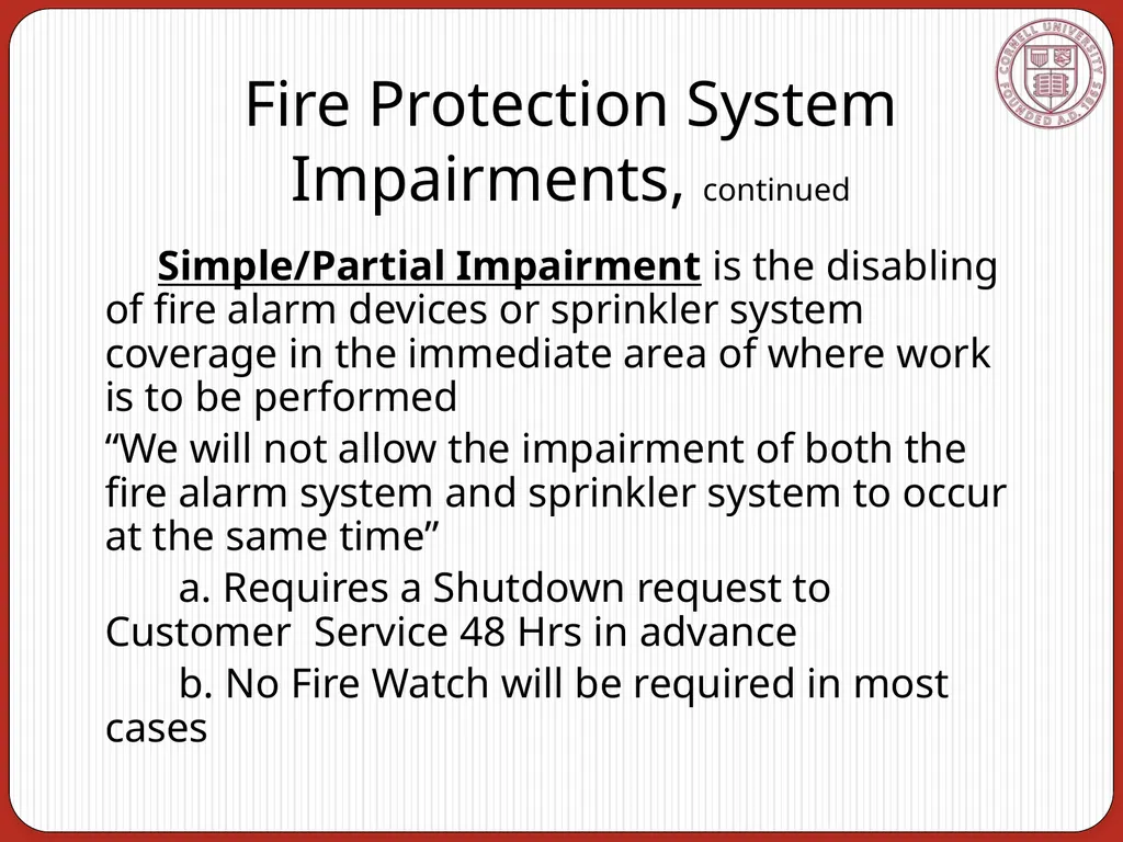 Fire Protection Systems Acceptance Requirements - slide 5 of 20