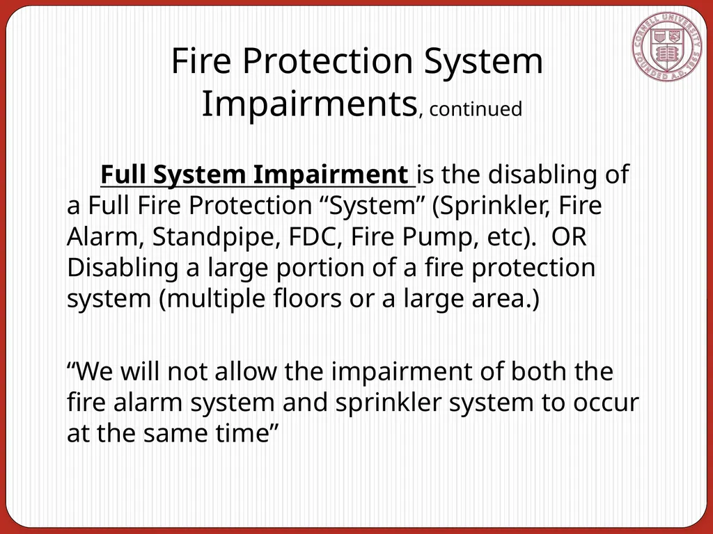 Fire Protection Systems Acceptance Requirements - slide 6 of 20