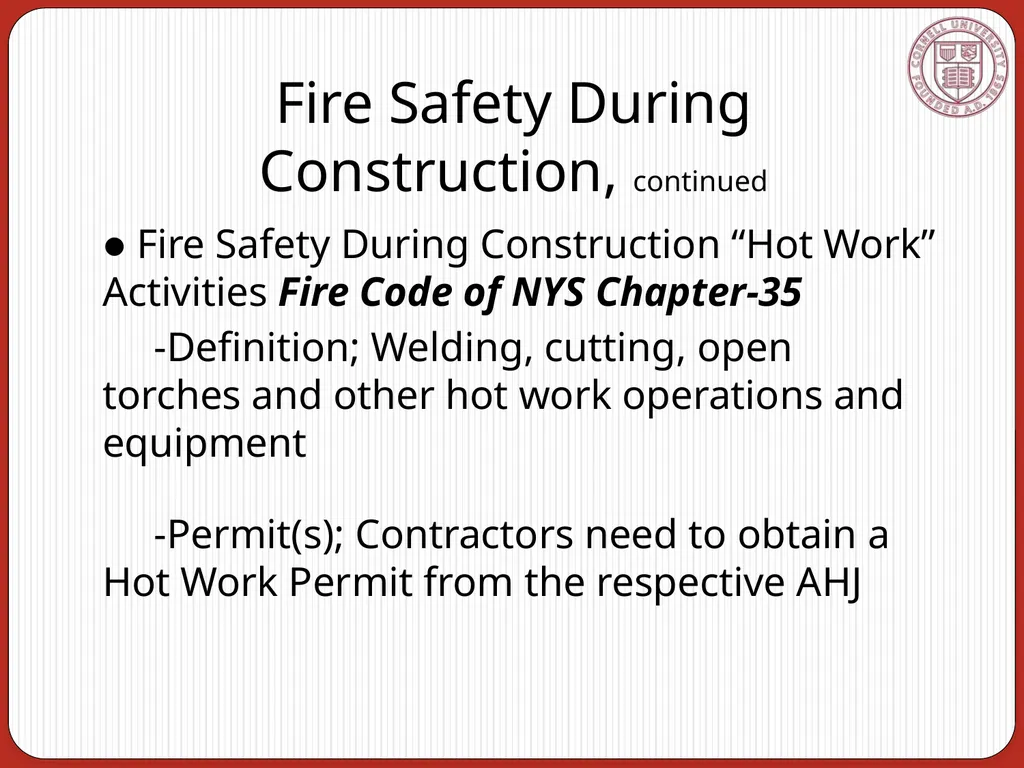 Fire Protection Systems Acceptance Requirements - slide 10 of 20
