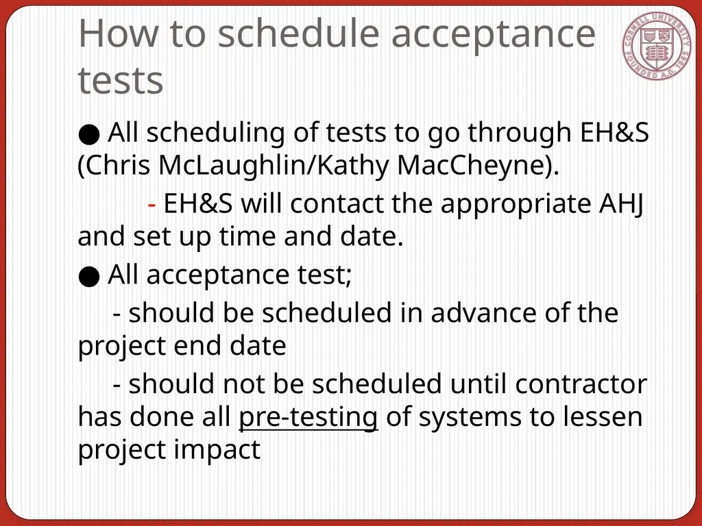 Fire Protection Systems Acceptance Requirements - slide 12 of 20