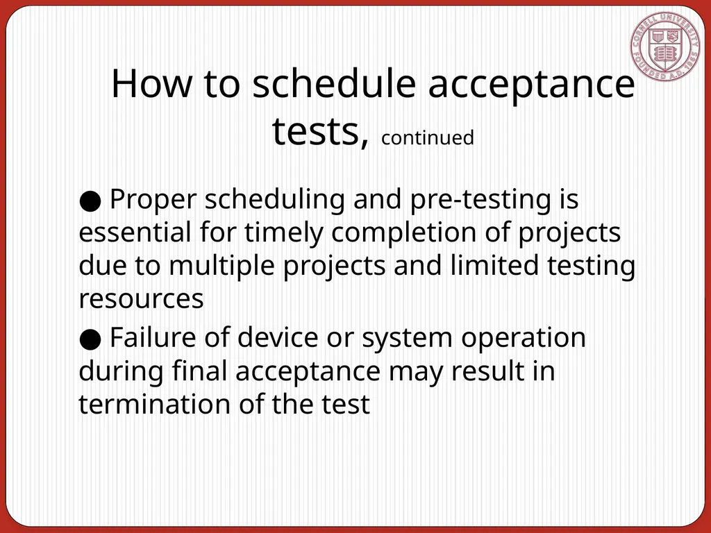 Fire Protection Systems Acceptance Requirements - slide 13 of 20