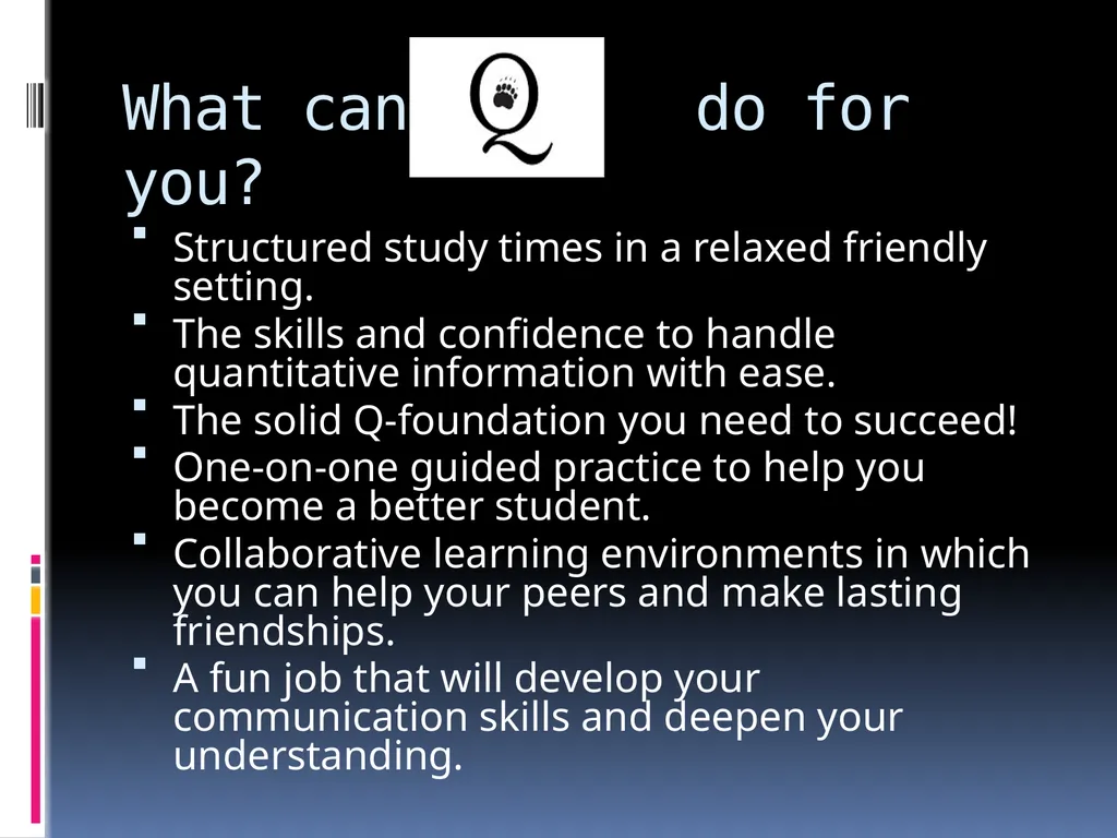 The QR Program Bowdoin College Eric Gaze, Director - slide 7 of 7