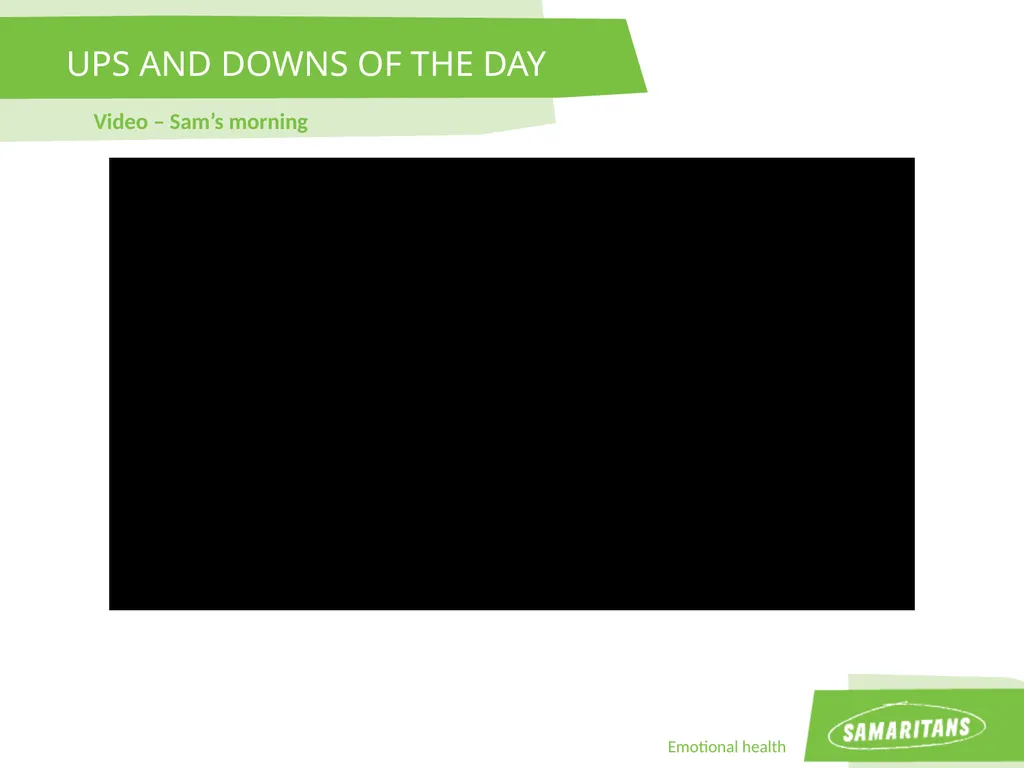 UPS AND DOWNS OF THE DAY Video – Sam’s morning - slide 2 of 7
