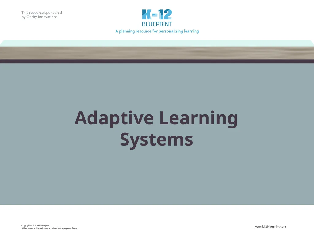 This resource sponsored by Clarity Innovations - slide 1 of 11