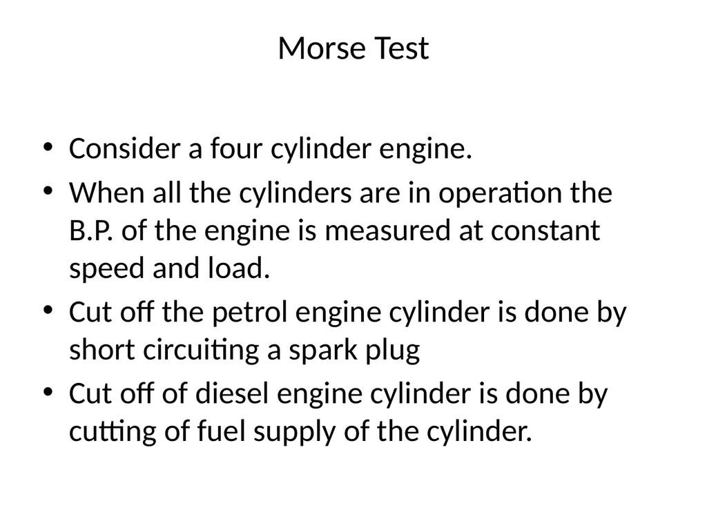 IC Engine testing Purpose of Engine Testing To - slide 17 of 40