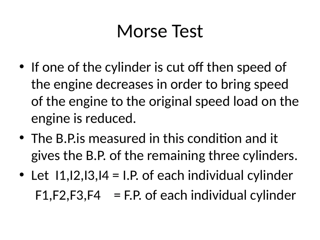 IC Engine testing Purpose of Engine Testing To - slide 18 of 40