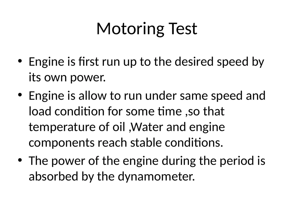 IC Engine testing Purpose of Engine Testing To - slide 14 of 40
